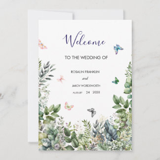 Tarjeta Festiva  wedding Welcome Sign