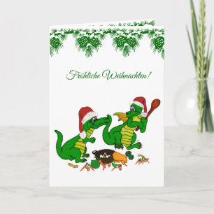 Tarjeta Festiva Weihnachts Drachen , auf Deutsch