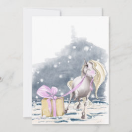 Tarjeta Festiva Weihnachtskarte mit Pferd und Weihnachtspacket