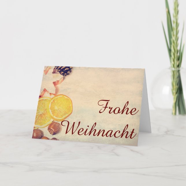 Tarjeta Festiva Weihnachtsmotiv mit Früchten... (Anverso)