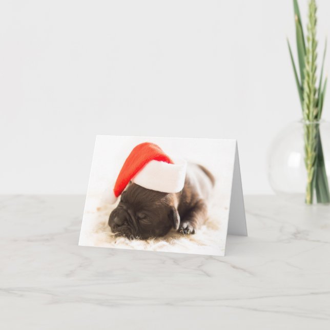 Tarjeta Festiva Weihnachtswelpe (Anverso)