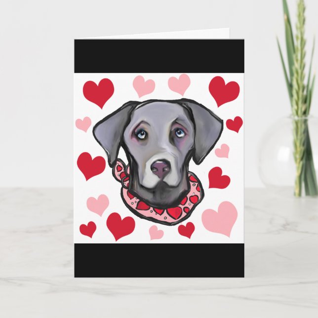 TARJETA FESTIVA WEIMARANA (Anverso)