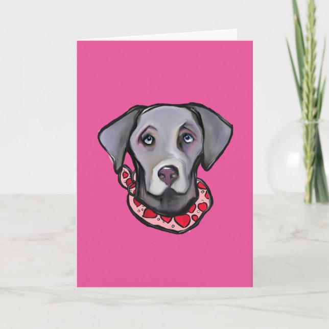 TARJETA FESTIVA WEIMARANER (Anverso)