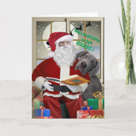 Tarjeta Festiva Weimaraner I DO BELIEVE Cards