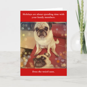 Tarjeta Festiva Weirdos familiares
