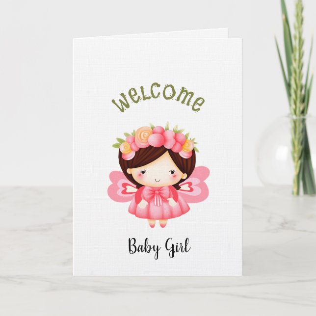 Tarjeta Festiva Welcome baby girl (Anverso)