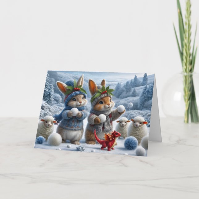 Tarjeta Festiva Welsh Christmas Card (Anverso)