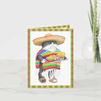 WENDELITO CAT Cumpleaños español Notecard