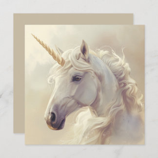 Tarjeta Festiva Wenskaart met Witte Unicorn Sparkle