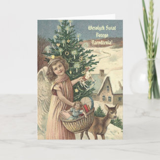 Tarjeta Festiva ¡Wesolych Swiat Bozego Narodzenia!