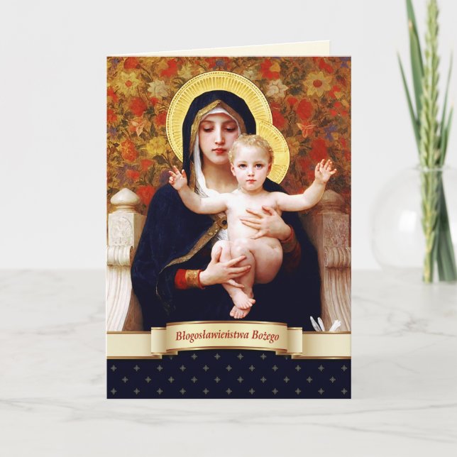 Tarjeta Festiva Wesolych Swiat. Cartas de Navidades Bellas Artes e (Anverso)