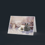 Tarjeta Festiva Westie & Scottie Winter Magpie<br><div class="desc">Este Westie y Escocia disfrutan de un día de invierno suave y se mantienen en compañía de un magpie. ¿Tienes un Westie y un Scottie,  lo tenemos? ¡Estos diseños son creados a partir de mis obras de arte originales y están disponibles en ropa,  novedad y artículos de regalo! ¡Disfrútenlo!</div>