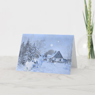Tarjeta Festiva Westies aman el invierno