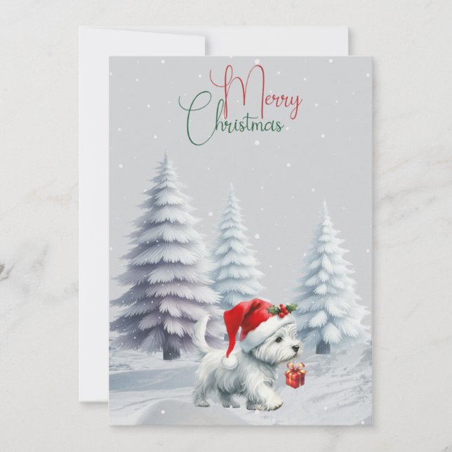 Tarjeta Festiva Westin Con Regalo Merry Christmas Card (Anverso)