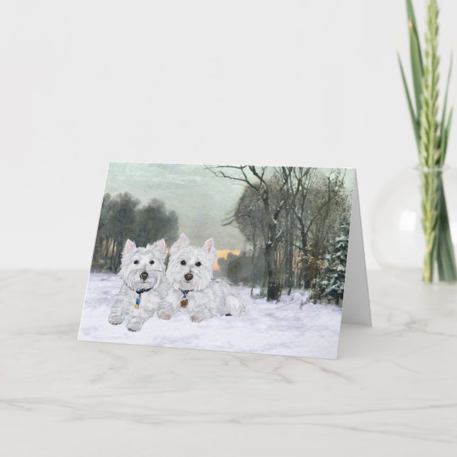 Tarjeta Festiva Westis en invierno (Anverso)