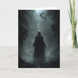 Tarjeta Festiva Wet Ghost In Swamp Halloween
