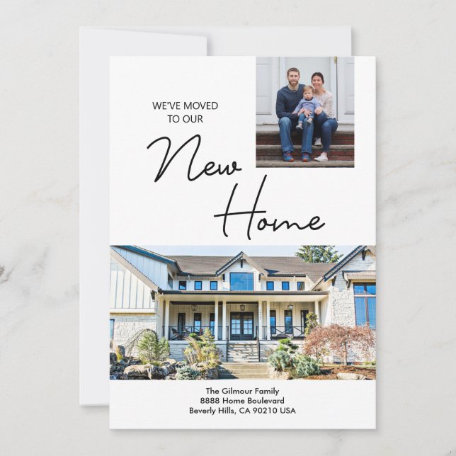 Tarjeta Festiva We've Moved to our New Home Custom photos  (Anverso)