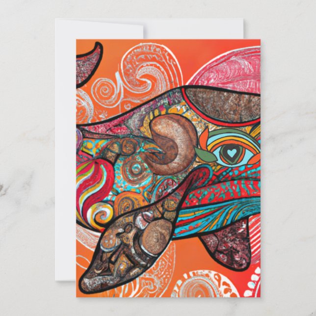Tarjeta Festiva Whale Wow (Anverso)