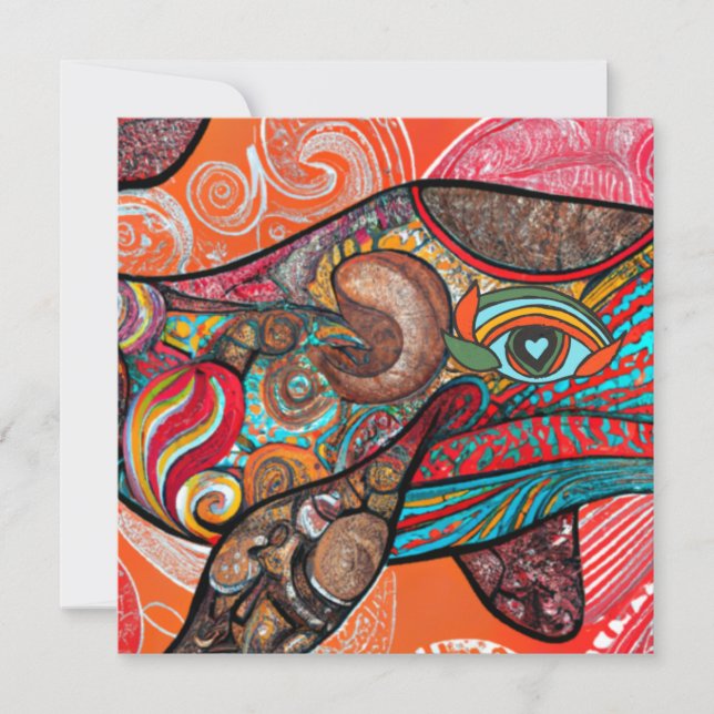 Tarjeta Festiva Whale Wow (Anverso)