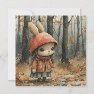 Tarjeta Festiva Whimsical Bunny Dreams: Hola 💌 descargable