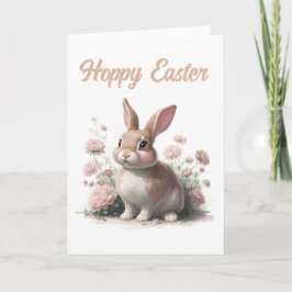 Tarjeta Festiva Whimsical Bunny Hoppy Easter