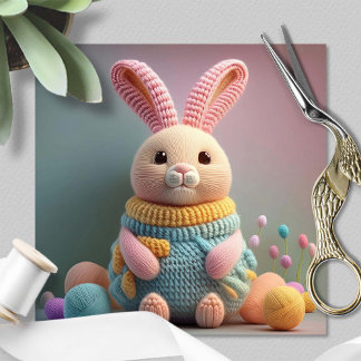 Tarjeta Festiva Whimsical Cute Bunny Easter