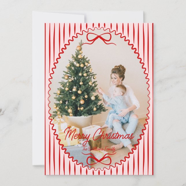 Tarjeta Festiva Whimsical Hand Drawn Handwritten Christmas Photo (Anverso)