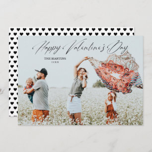 Tarjeta Festiva Whimsical Happy Valentine's Day Script Photo