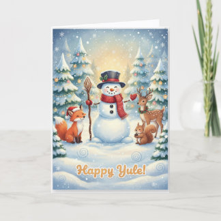 Tarjeta Festiva Whimsical Happy Yule card