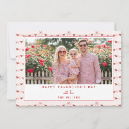 Tarjeta Festiva Whimsical Hearts Happy Valentine's Day Photo Card