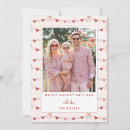 Tarjeta Festiva Whimsical Hearts Happy Valentine's Day Photo Card
