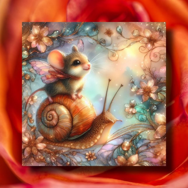 Tarjeta Festiva Whimsical Mouse Y Aventura De Aventura De Pascua (Subido por el creador)
