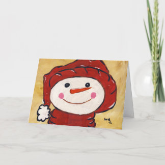Tarjeta Festiva Whimsical Snowman Card