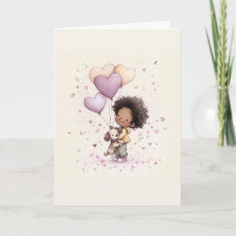 Tarjeta Festiva Whimsical Valentine Greeting Card – Watercolor