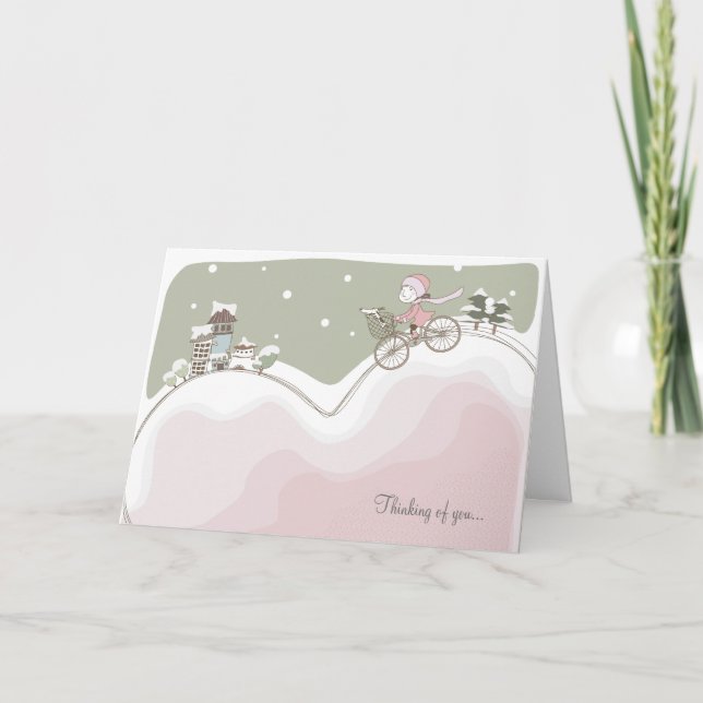 Tarjeta Festiva Whimsical Valentine Love Greaming Card (Anverso)
