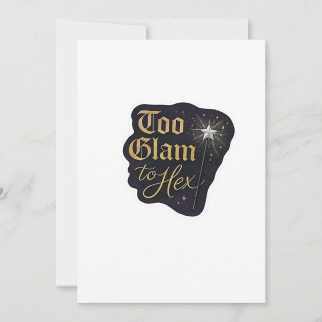 Tarjeta Festiva Whimsigoo Fantasía Bosques Místicos, Luna y Mágica (Anverso)