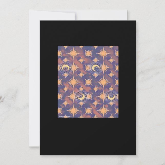 Tarjeta Festiva Whimsigoth Wallpaper Classic (Anverso)