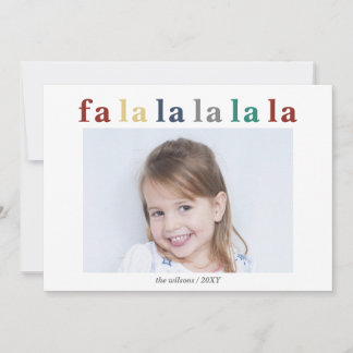 Tarjeta Festiva Whimsy Snowflakes Colorful fa la Minimal Foto
