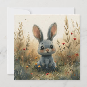 Tarjeta Festiva Whispers: Encantadores Notecards 🐇 💬 Digital