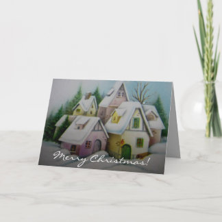 Tarjeta Festiva White Christmas greeting card.