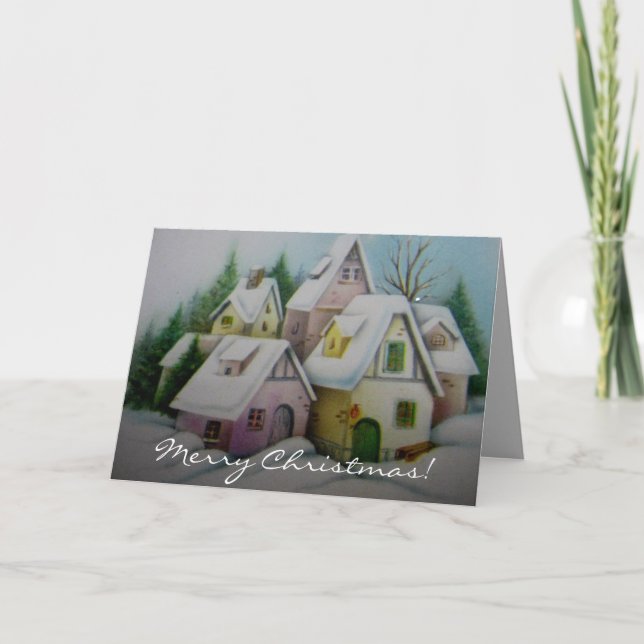 Tarjeta Festiva White Christmas greeting card. (Anverso)