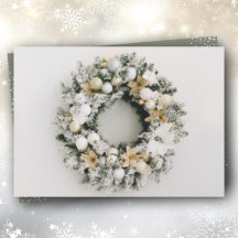 White Gold Wreath Christmas