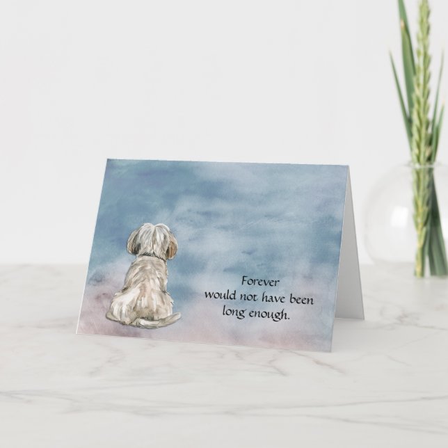 Tarjeta Festiva White Havanese Dog Loss Condolence Sympathy Card (Anverso)