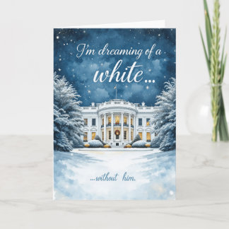 Tarjeta Festiva White House Christmas Card, Funny Anti-Trump