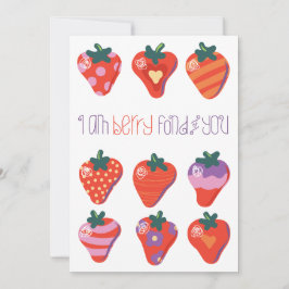 Tarjeta Festiva White Soy Berry Fond of You Valentine