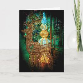 Tarjeta Festiva Wicker Reindeer Christmas Card