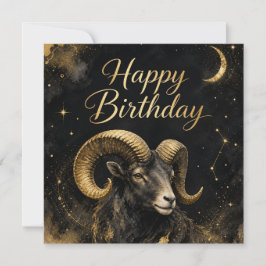Tarjeta Festiva Widder Happy Birthday Sternzeichen Design