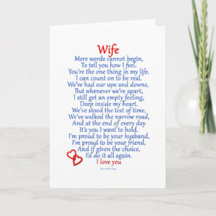 Tarjeta Festiva Wife Love