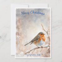 Wild Robin Wonder: Lavado de acuarela personalizad