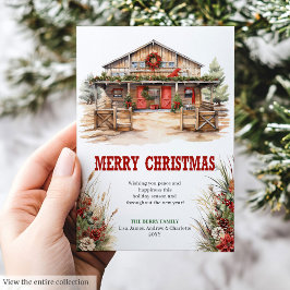 Tarjeta Festiva Wild West Christmas Greeting Card Printable